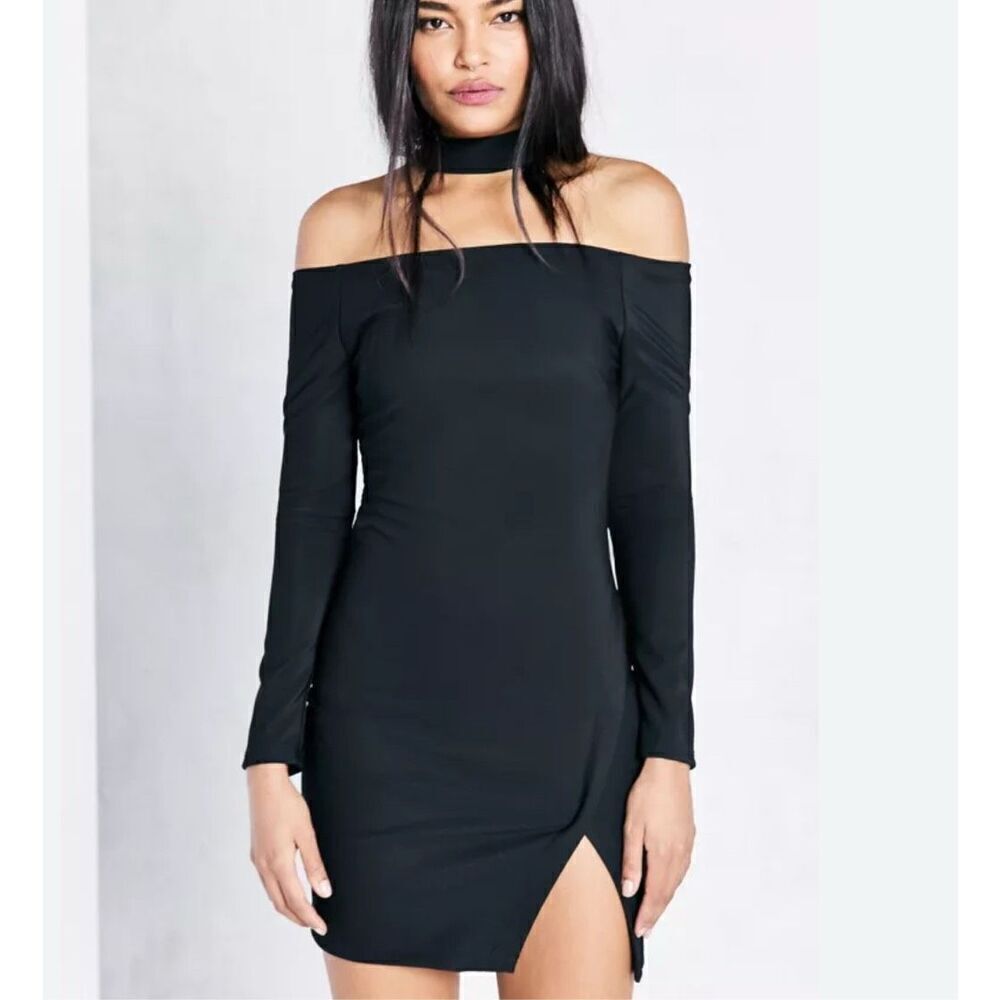 ASTR The Label Margaux Black Choker Mini Dress Women’s XS Bodycon